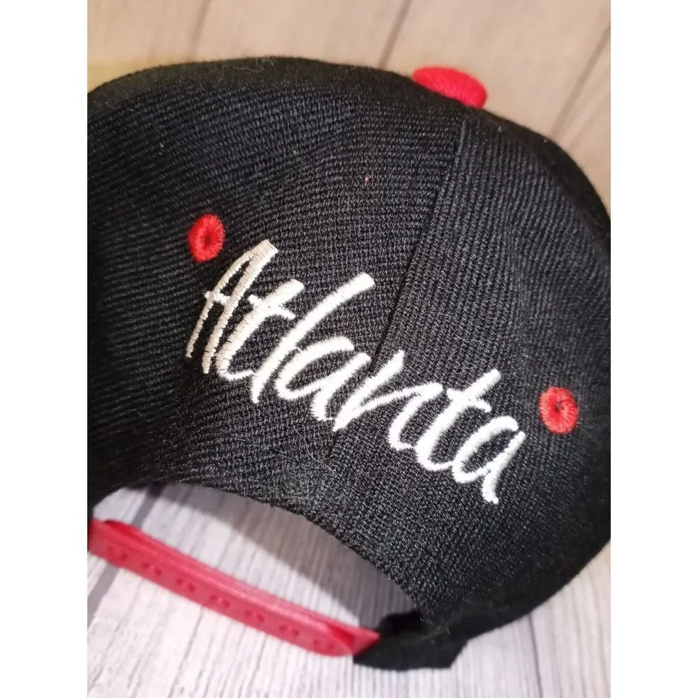 Atlanta, Georgia Embroidered Snapback Cap/Hat Red/Black One Size Destination ATL